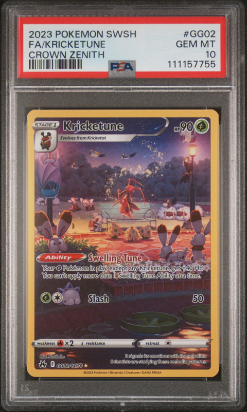 2023 Pokemon Sword And Shield Crown Zenith #GG02 Fa/Kricketune PSA 10