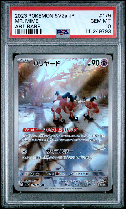 2023 Pokemon Japanese Sv2a-Pokemon 151 #179 Mr. Mime Art Rare PSA 10
