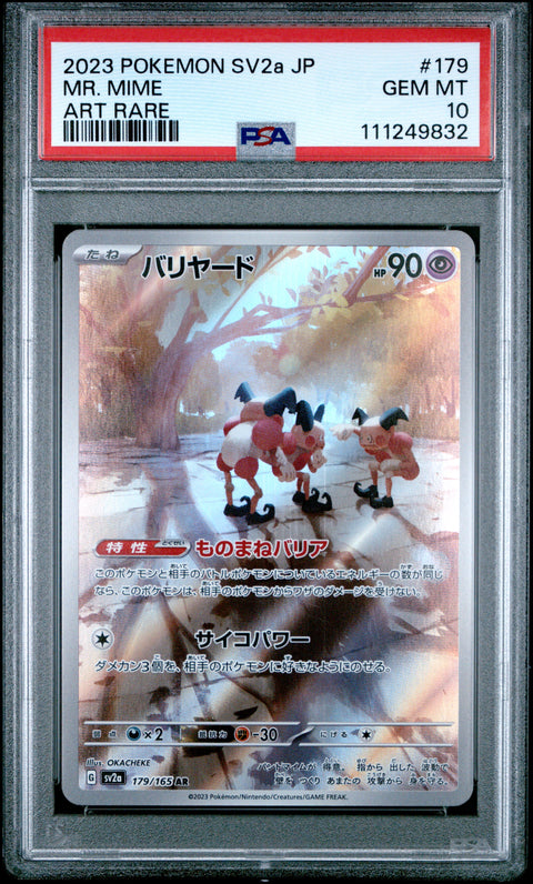 2023 Pokemon Japanese Sv2a-Pokemon 151 #179 Mr. Mime Art Rare PSA 10