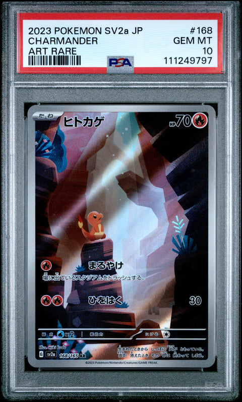 2023 Pokemon Japanese Sv2a-Pokemon 151 #168 Charmander Art Rare PSA 10