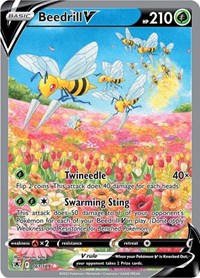 pokemon SWSH10: Astral Radiance Beedrill V (Alternate Full Art)