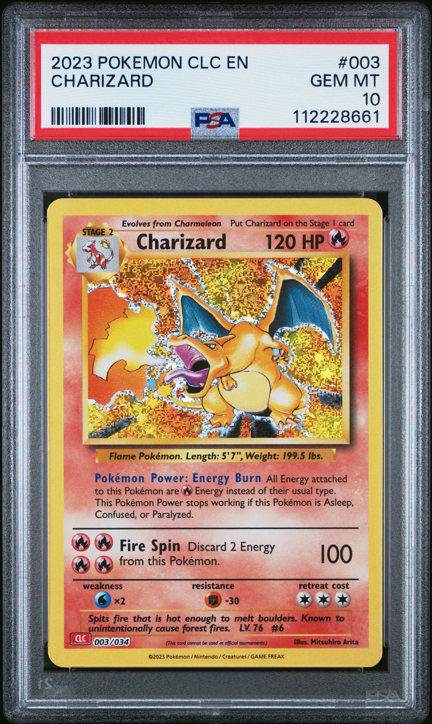2023 Pokemon TCG Classic Charizard & Ho-Oh Ex Deck #003 Charizard PSA 10