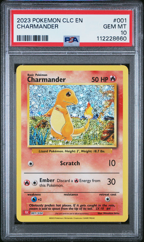 2023 Pokemon TCG Classic Charizard & Ho-Oh Ex Deck #001 Charmander PSA 10