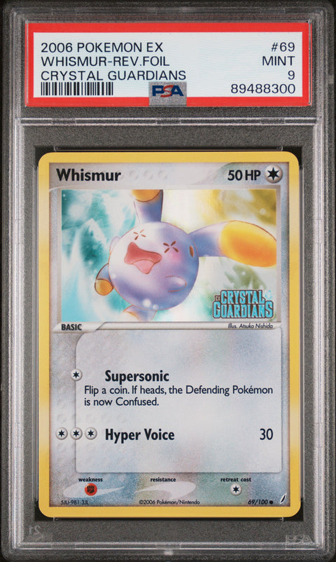 2006 Pokemon Ex Crystal Guardians Whismur-Rev.Foil #69 PSA 9