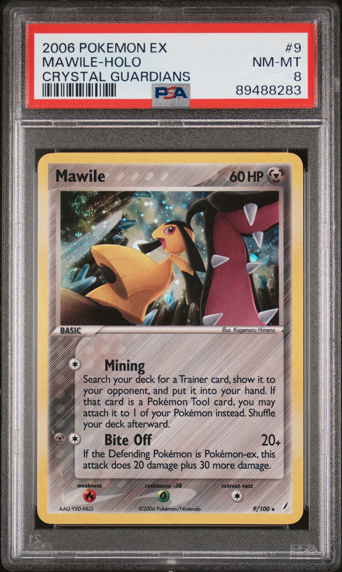 2006 Pokemon Ex Crystal Guardians Mawile-Holo #9 PSA 8