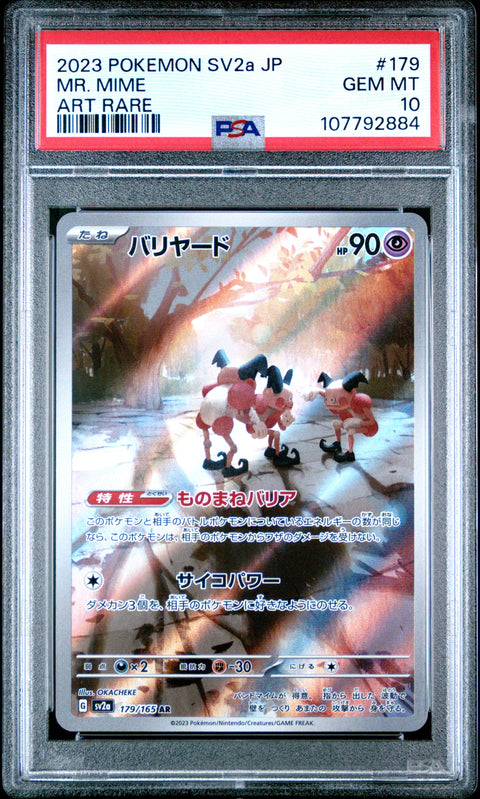 2023 Pokemon Japanese Sv2a-Pokemon 151 Mr. Mime #179 PSA 10