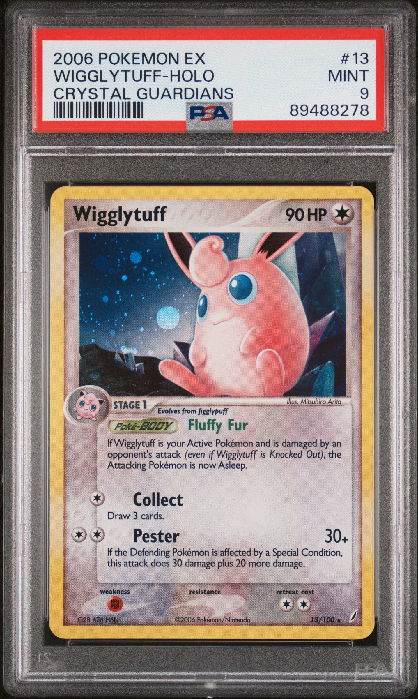 2006 Pokemon Ex Crystal Guardians Wigglytuff-Holo #13 PSA 9