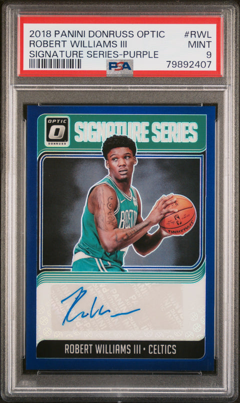 2018 Panini Donruss Optic Signature Series Robert Williams Iii #RWL PSA 9