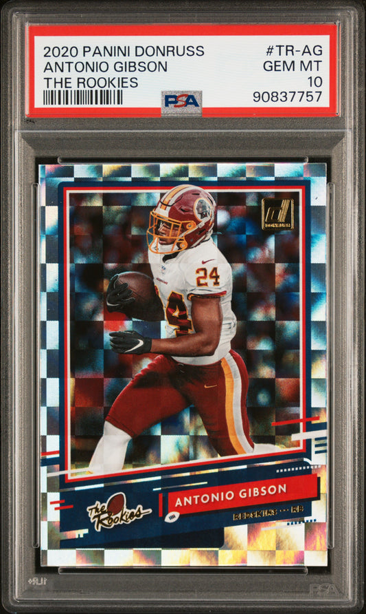 2020 Panini Donruss The Rookies Antonio Gibson #TR-AG PSA 10