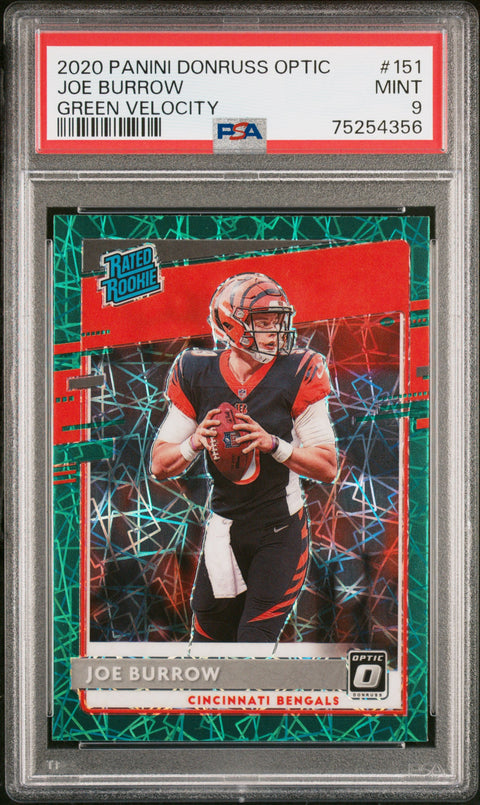 2020 Panini Donruss Optic Joe Burrow #151 PSA 9
