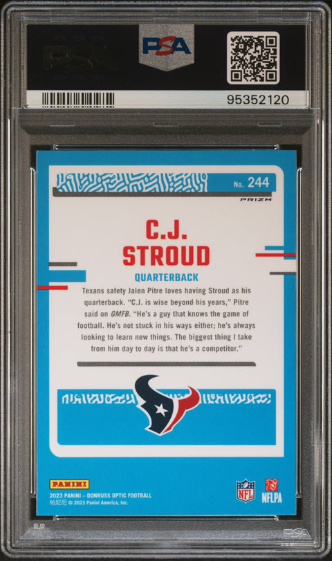 2023 Panini Donruss Optic Cj Stroud #244 PSA 10