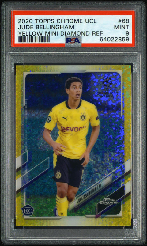 2020 Topps Chrome Uefa Champions League Jude Bellingham #68 PSA 9