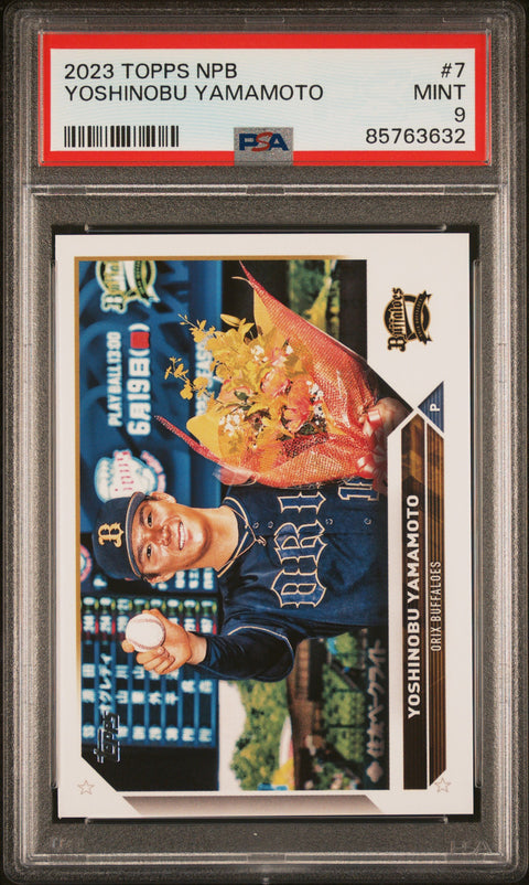 2023 Topps Npb Yoshinobu Yamamoto #7 PSA 9