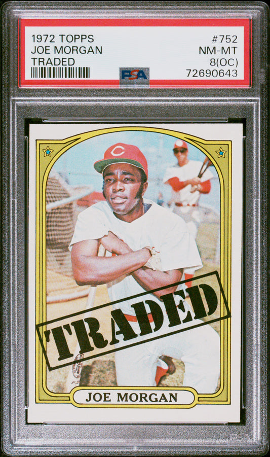 1972 Topps Joe Morgan #752 PSA 8