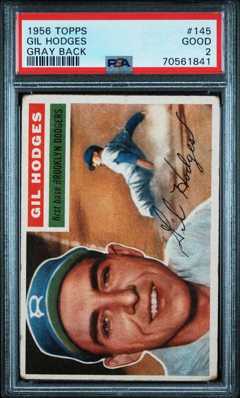 1956 Topps Gil Hodges #145 PSA 2