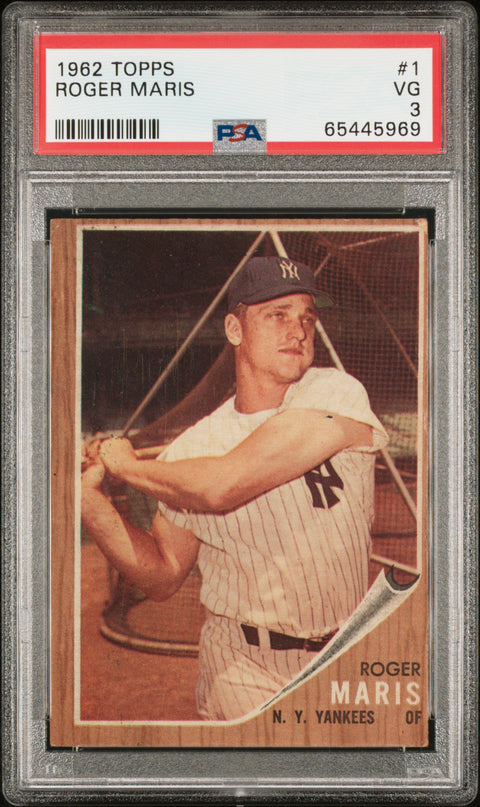 1962 Topps Roger Maris #1 PSA 3