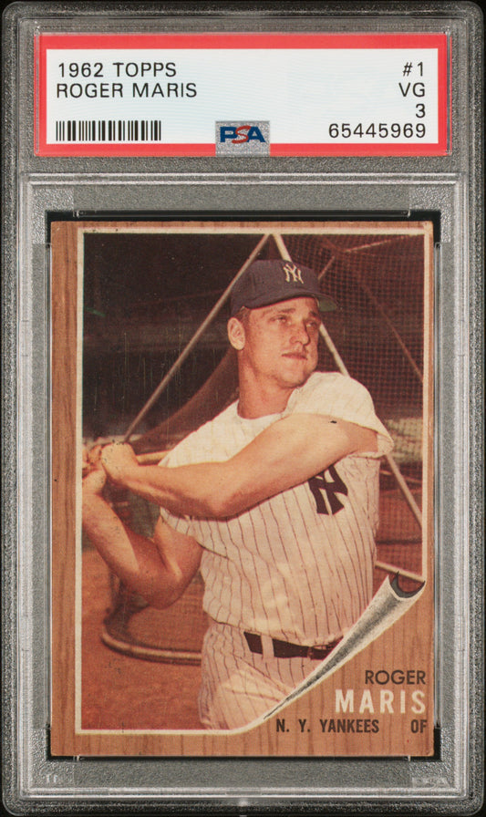 1962 Topps Roger Maris #1 PSA 3
