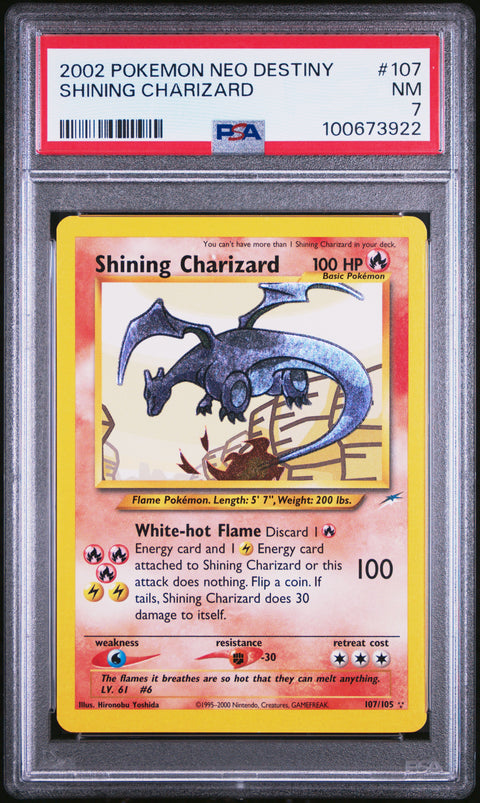 2002 Pokemon Neo Destiny #107 Shining Charizard PSA 7