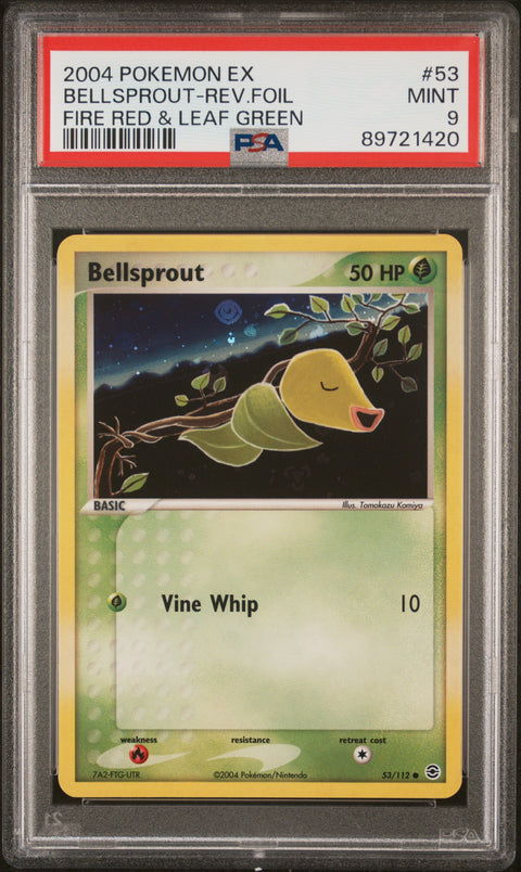 2004 Pokemon Ex Fire Red & Leaf Green #53 Bellsprout-Rev.Foil PSA 9