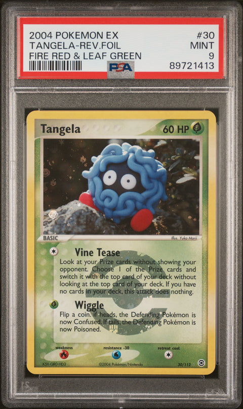 2004 Pokemon Ex Fire Red & Leaf Green #30 Tangela-Rev.Foil PSA 9