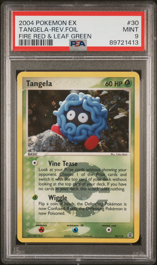 2004 Pokemon Ex Fire Red & Leaf Green #30 Tangela-Rev.Foil PSA 9
