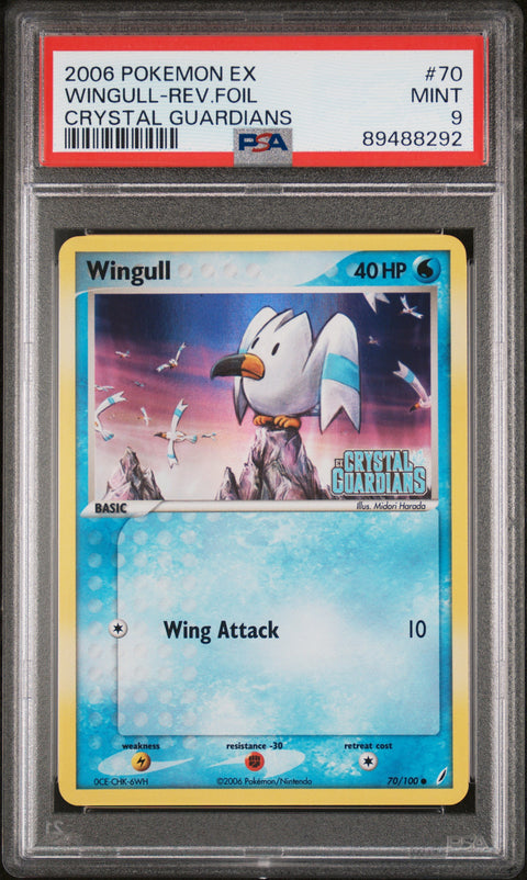 2006 Pokemon Ex Crystal Guardians #70 Wingull-Rev.Foil Crystal Guardians PSA 9