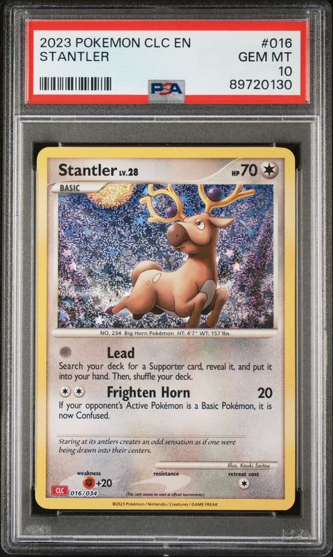 2023 Pokemon Clc-TCG Classic Charizard & Ho-Oh Ex Deck #016 Stantler PSA 10