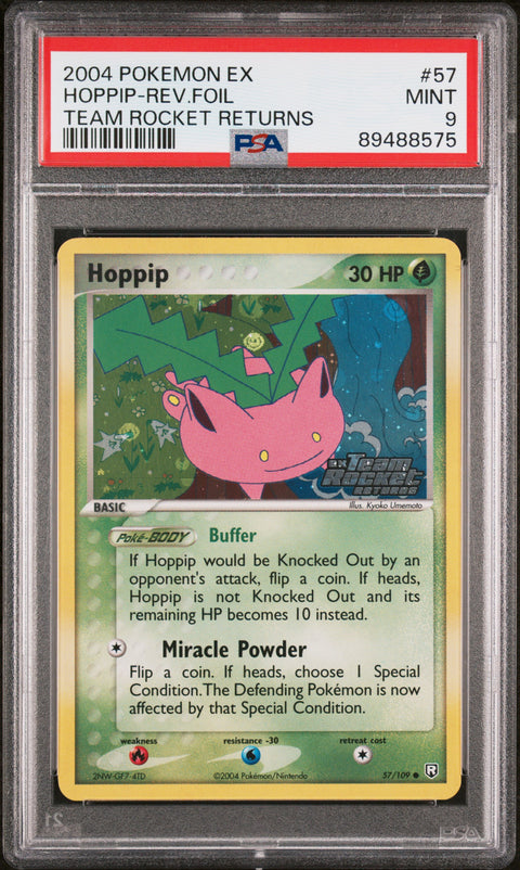 2004 Pokemon Ex Team Rocket Returns #57 Hoppip-Rev.Foil PSA 9