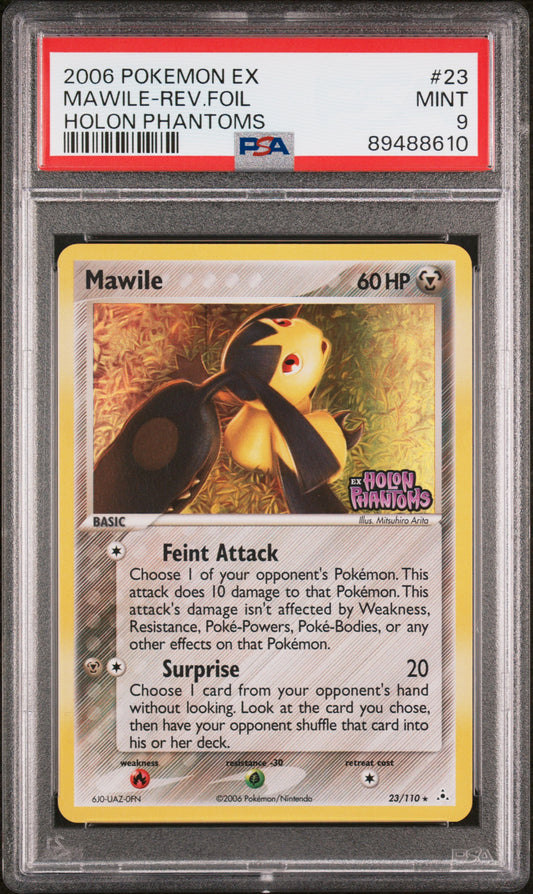 2006 Pokemon Ex Holon Phantoms #23 Mawile-Rev.Foil Holon Phantoms PSA 9