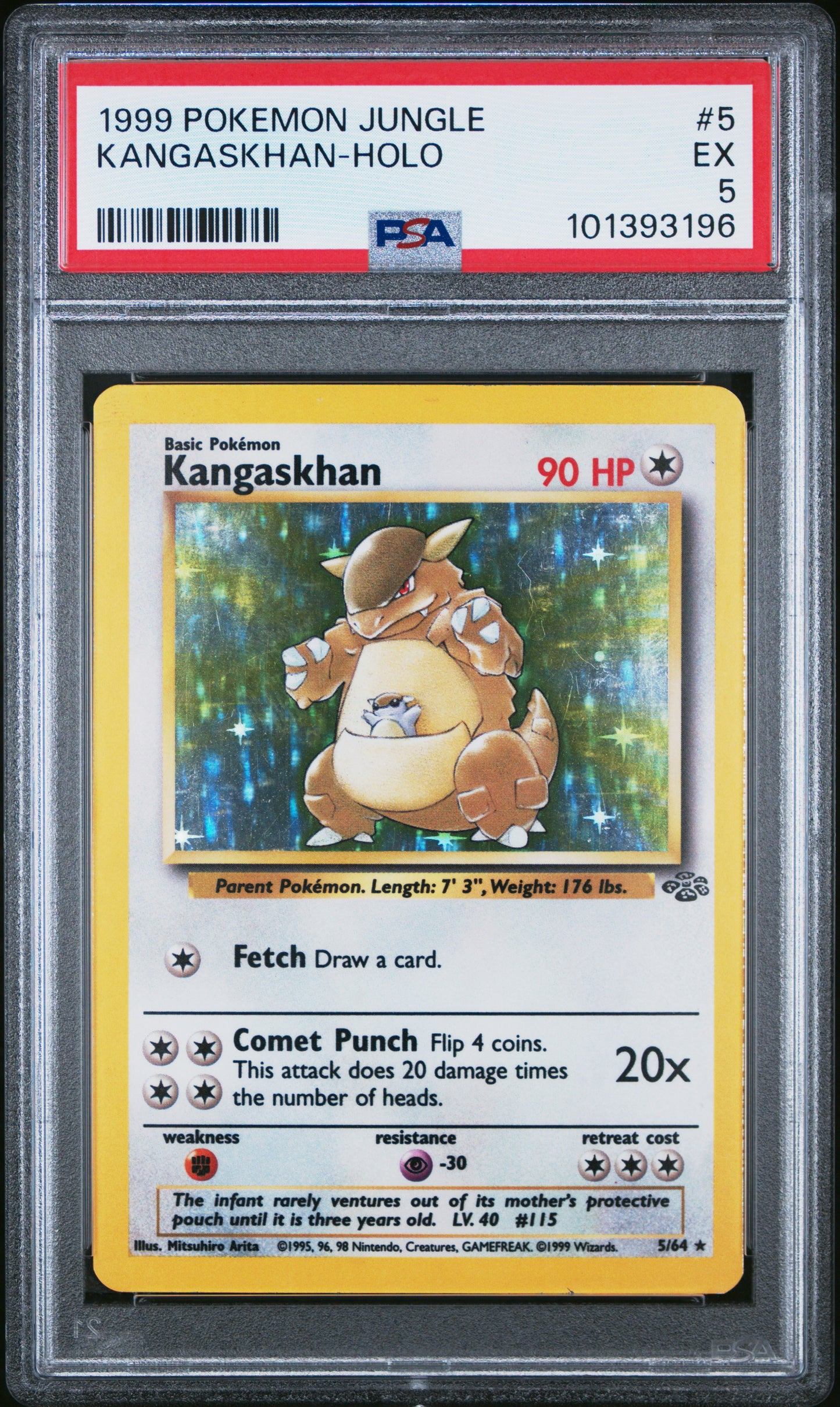1999 Pokemon Jungle #5 Kangaskhan-Holo PSA 5