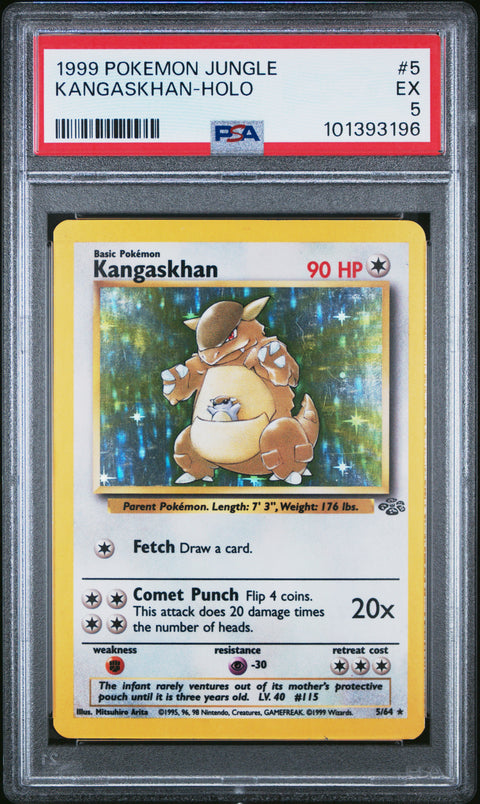 1999 Pokemon Jungle #5 Kangaskhan-Holo PSA 5