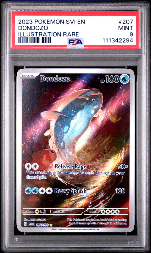 2023 Pokemon Svi En-Scarlet & Violet #207 Dondozo Illustration Rare PSA 9