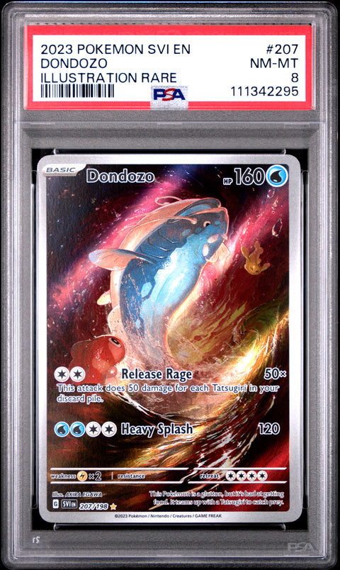 2023 Pokemon Svi En-Scarlet & Violet #207 Dondozo Illustration Rare PSA 8
