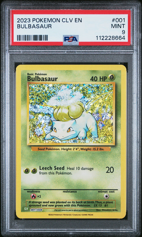 2023 Pokemon Clv-TCG Classic Venusaur & Lugia Ex Deck #001 Bulbasaur PSA 9