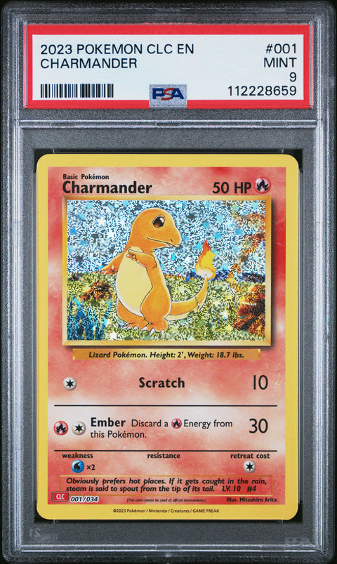 2023 Pokemon Clc-TCG Classic Charizard & Ho-Oh Ex Deck #001 Charmander PSA 9