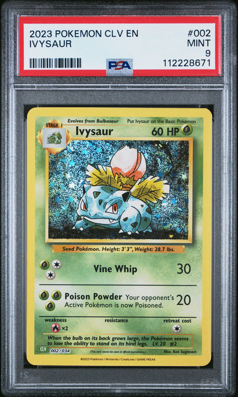 2023 Pokemon Clv-TCG Classic Venusaur & Lugia Ex Deck #002 Ivysaur PSA 9