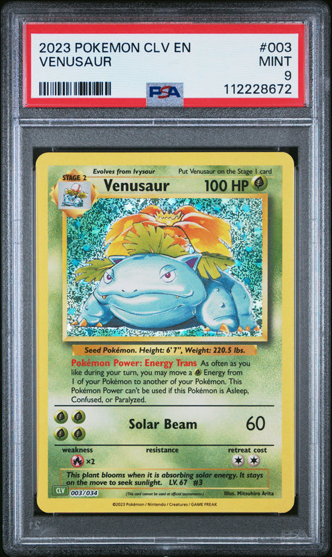 2023 Pokemon Clv-TCG Classic Venusaur & Lugia Ex Deck #003 Venusaur PSA 9