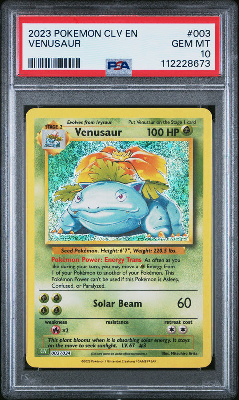 2023 Pokemon Clv-TCG Classic Venusaur & Lugia Ex Deck #003 Venusaur PSA 10