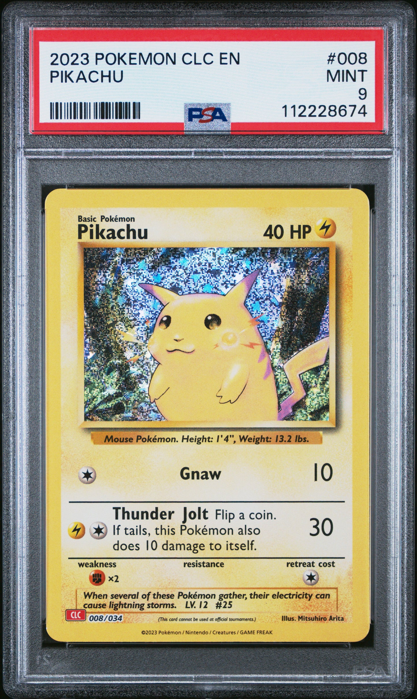 2023 Pokemon Clc-TCG Classic Charizard & Ho-Oh Ex Deck #008 Pikachu PSA 9