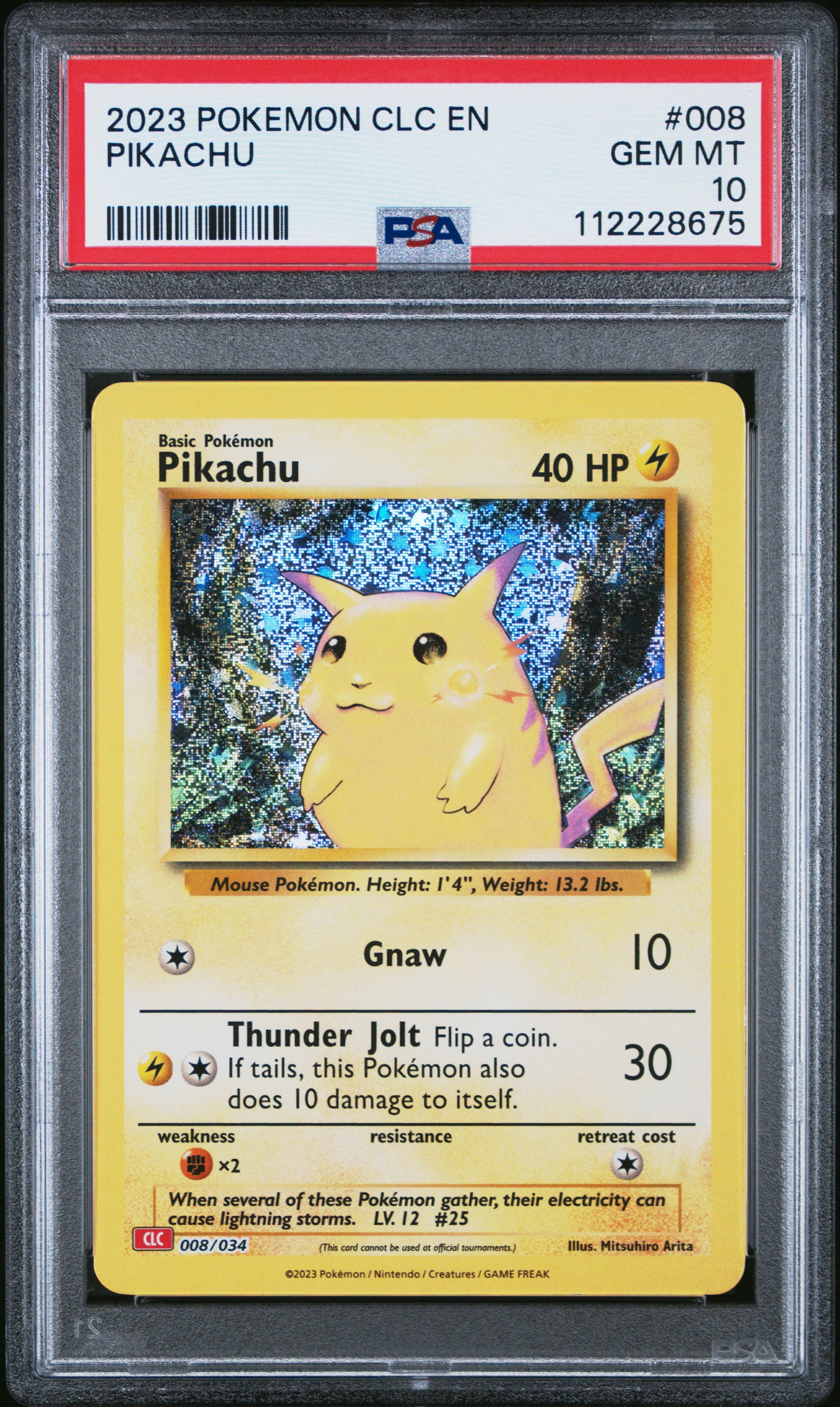 2023 Pokemon Clc-TCG Classic Charizard & Ho-Oh Ex Deck #008 Pikachu PSA 10
