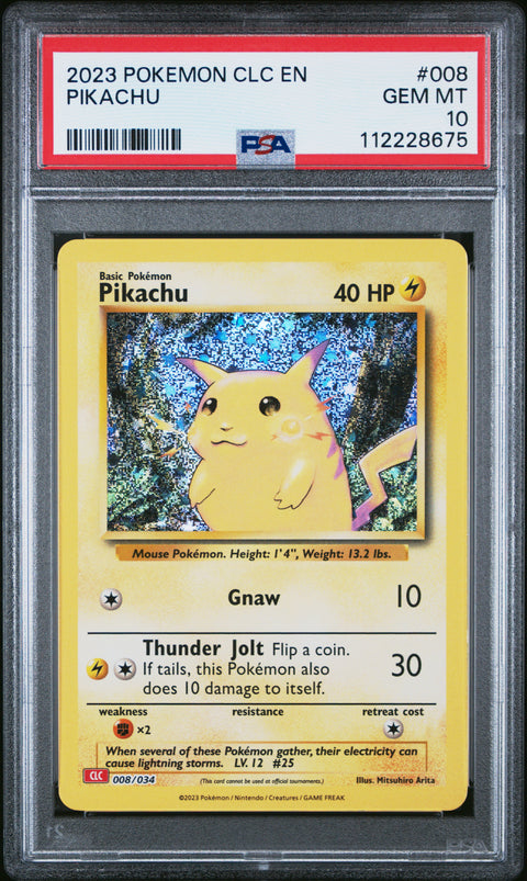 2023 Pokemon Clc-TCG Classic Charizard & Ho-Oh Ex Deck #008 Pikachu PSA 10