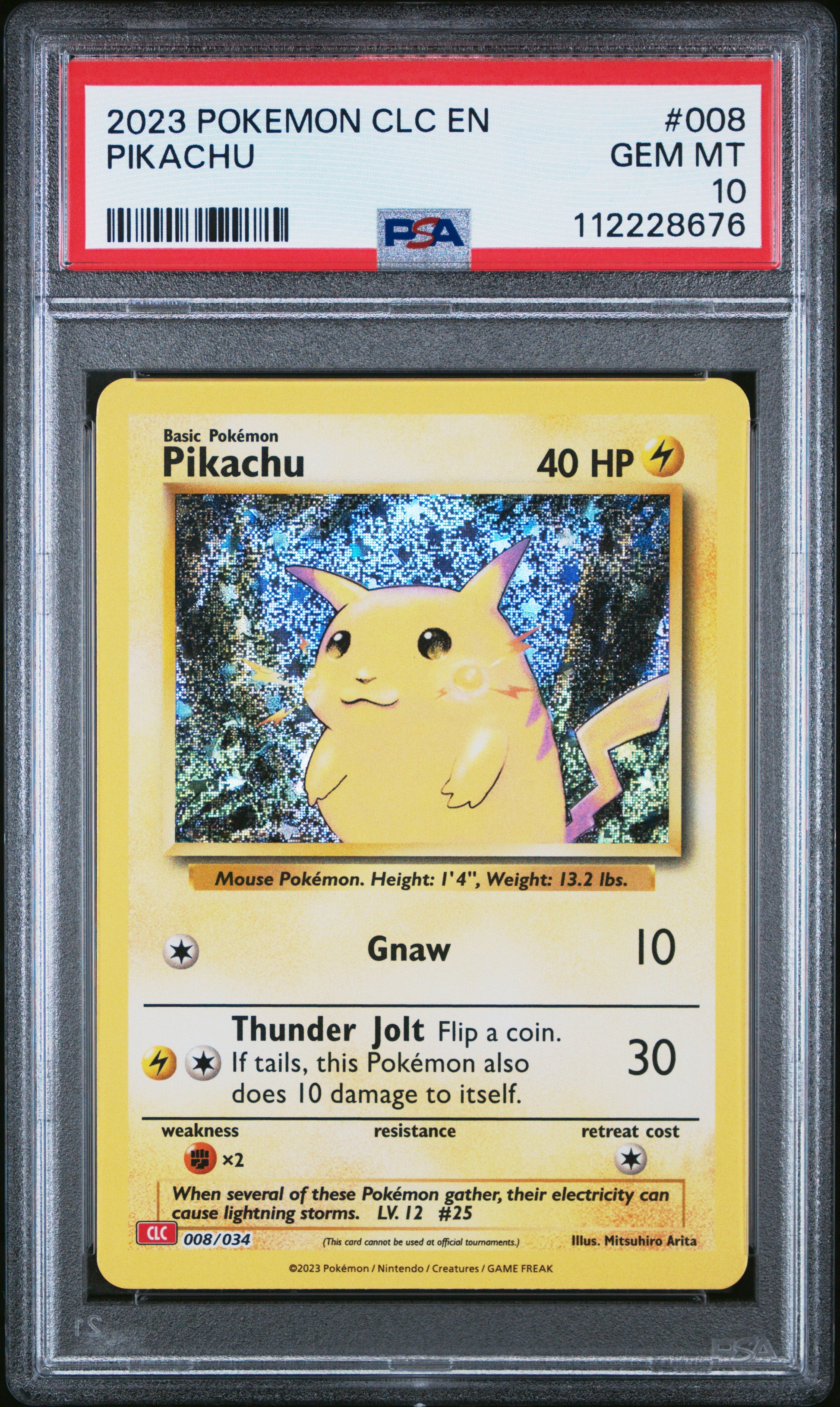 2023 Pokemon Clc-TCG Classic Charizard & Ho-Oh Ex Deck #008 Pikachu PSA 10