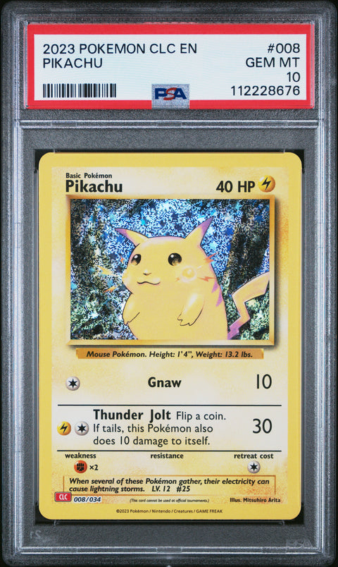 2023 Pokemon Clc-TCG Classic Charizard & Ho-Oh Ex Deck #008 Pikachu PSA 10