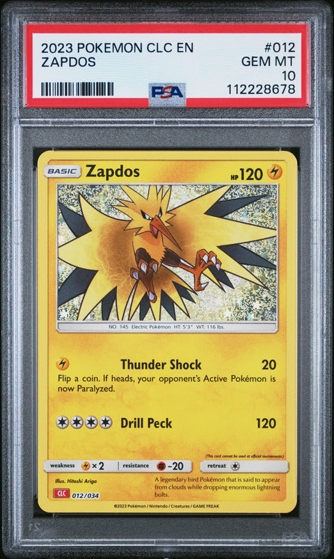 2023 Pokemon Clc-TCG Classic Charizard & Ho-Oh Ex Deck #012 Zapdos PSA 10