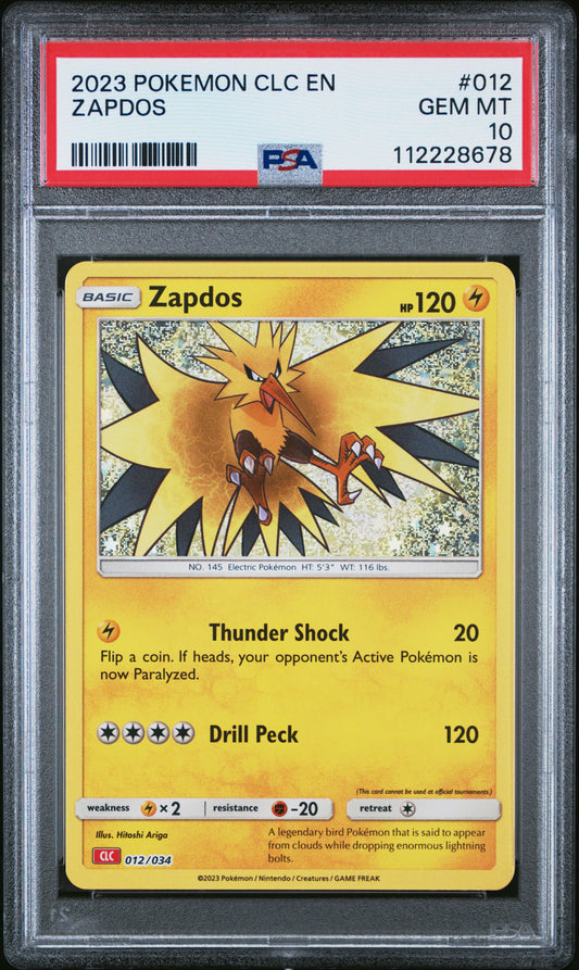 2023 Pokemon Clc-TCG Classic Charizard & Ho-Oh Ex Deck #012 Zapdos PSA 10