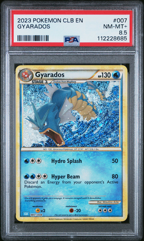 2023 Pokemon Clb-TCG Classic Blastoise & Suicune Ex Deck #007 Gyarados PSA 8.5