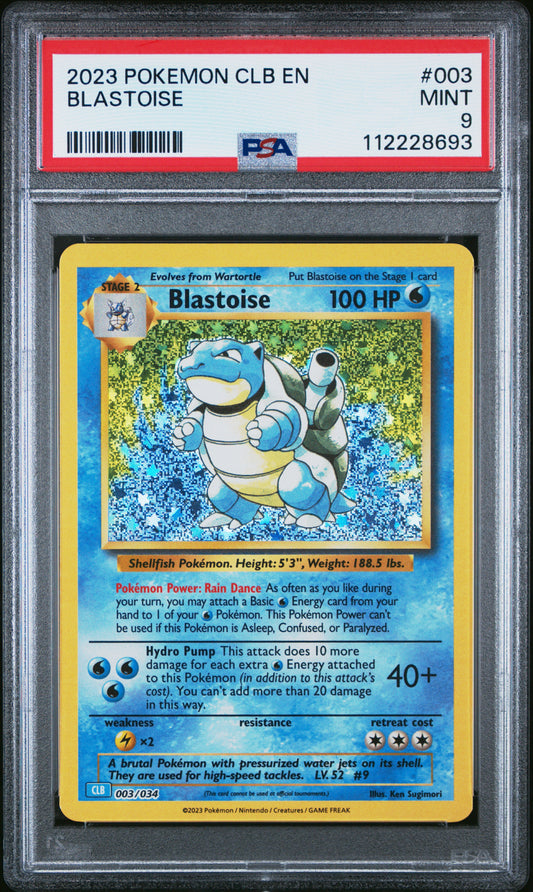 2023 Pokemon Clb-TCG Classic Blastoise & Suicune Ex Deck #003 Blastoise PSA 9