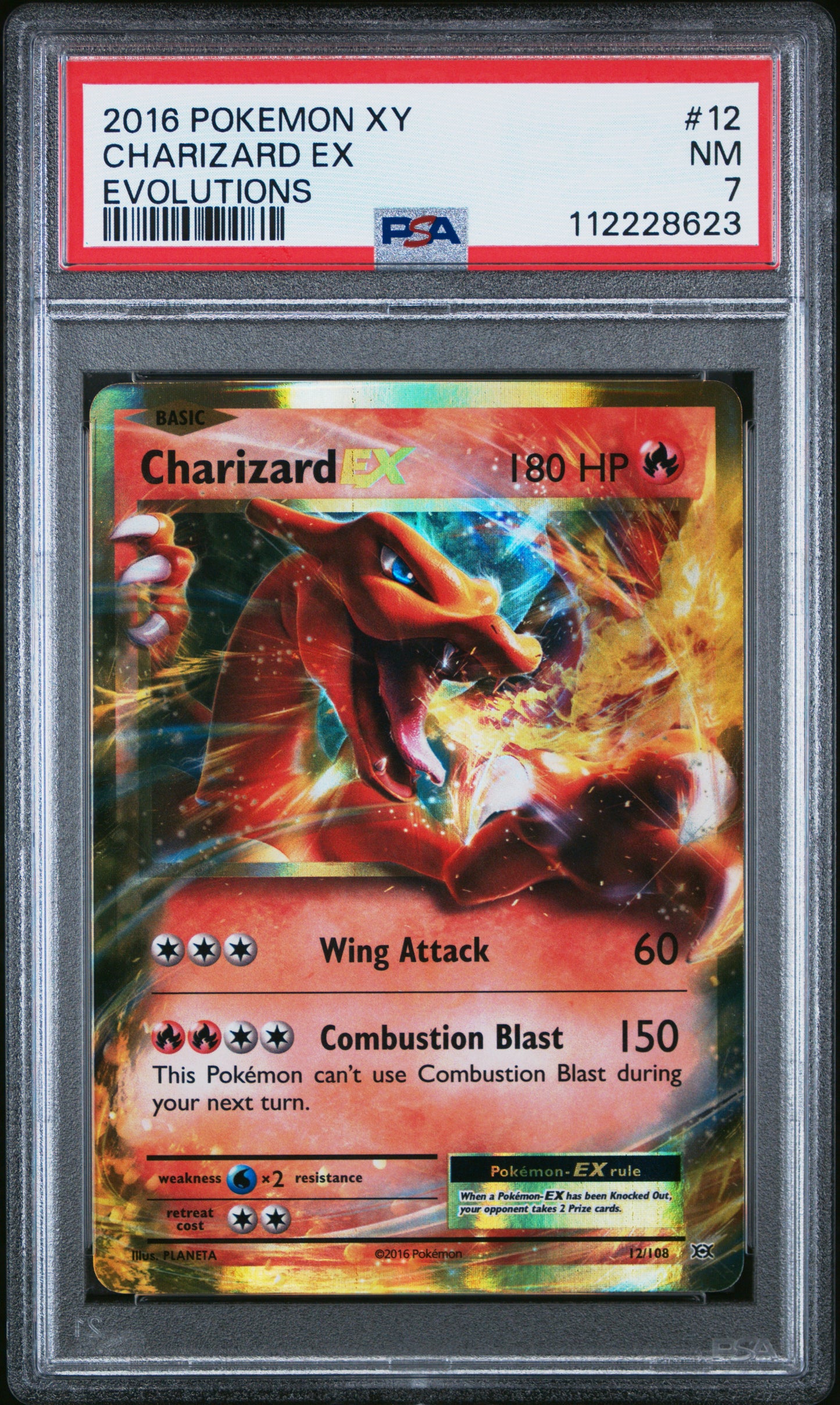 2016 Pokemon Xy Evolutions #12 Charizard Ex Evolutions PSA 7