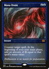 MTG Double Masters 2022 Mana Drain (Foil Etched)
