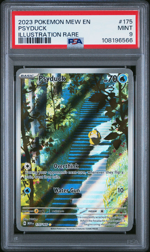 2023 Pokemon Mew En-151 #175 Psyduck Illustration Rare PSA 9
